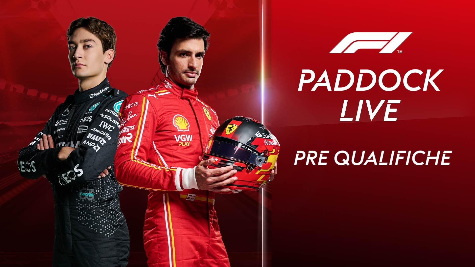 F1 Paddock Live Pre Qualifiche