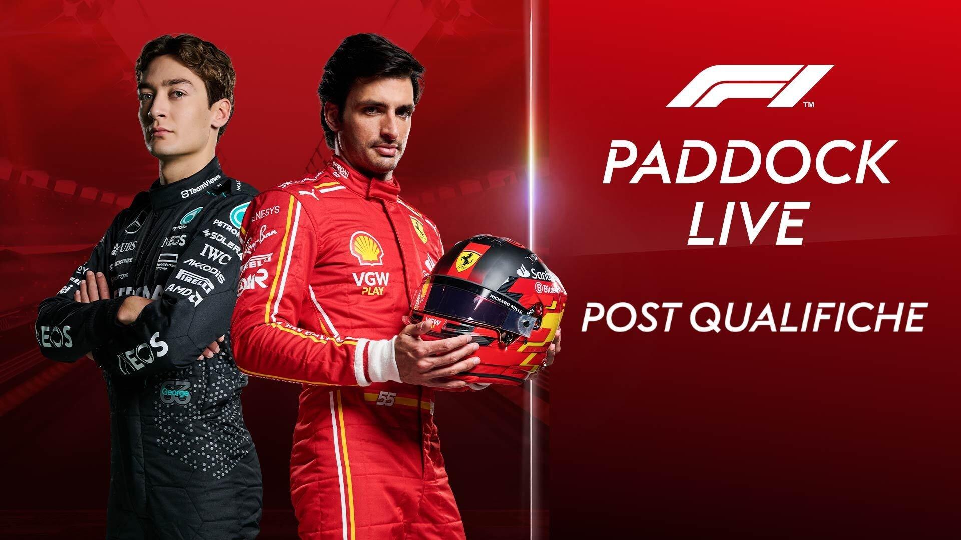 F1 Paddock Live Post Qualifiche