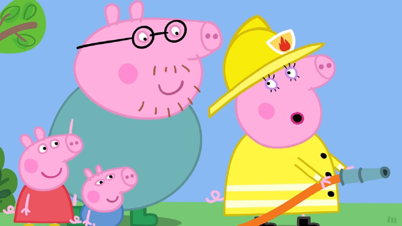 Peppa Pig S8E42 Fire station practice (Versione originale con speaker italiano) - Fire station practice - Versione inglese con commento in italiano