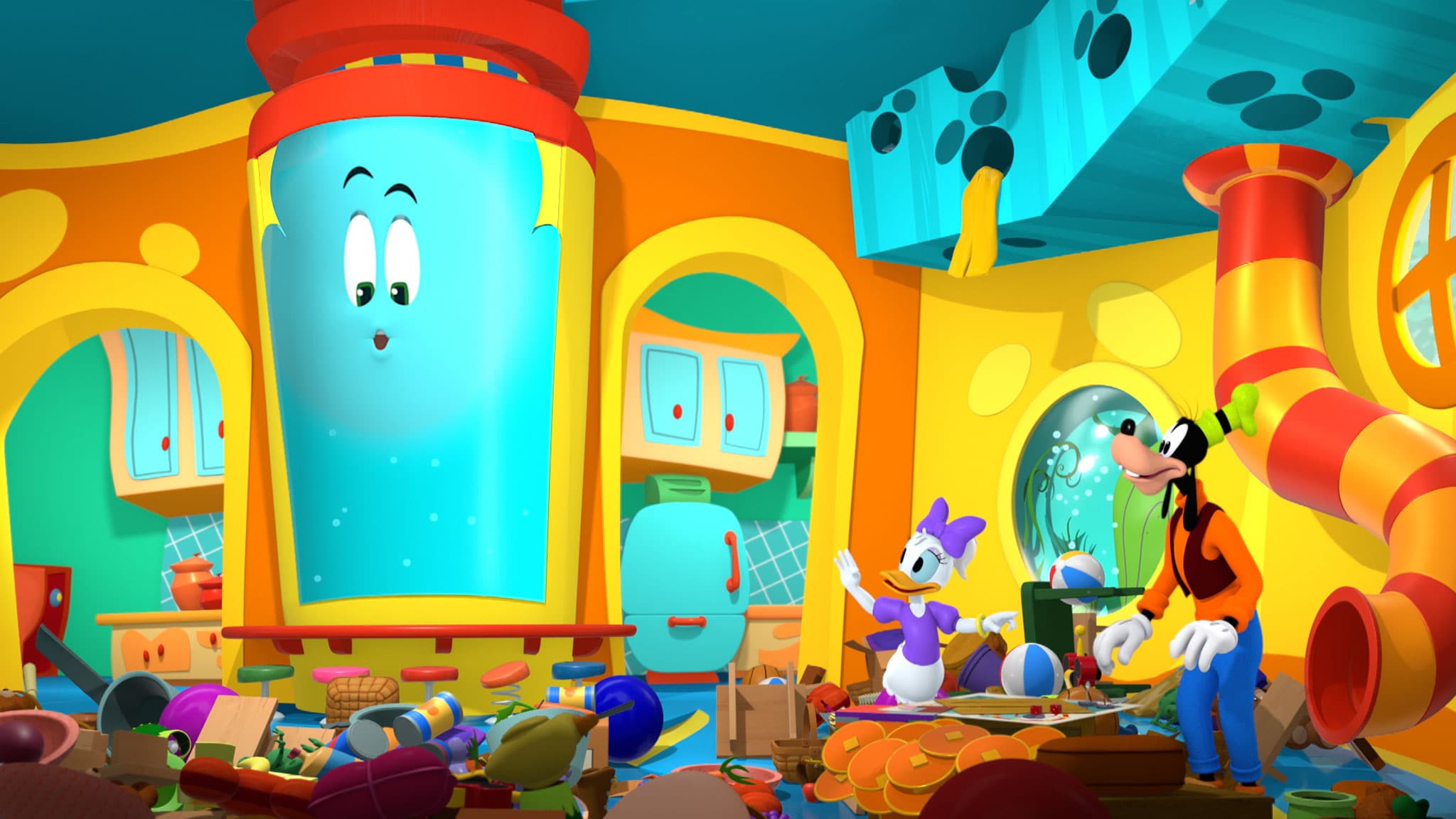 Topolino e la Casa del Divertimento - S1E9 - Paperina e Pippo fanno le pulizie / Il mondo di pastelli